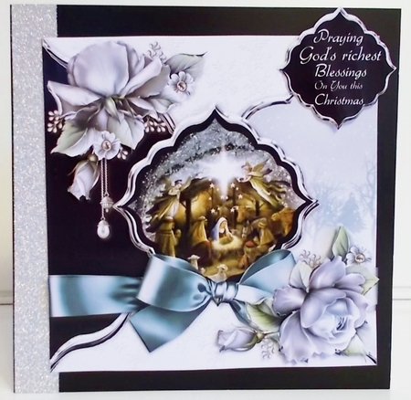 O Holy Night 7x7 Card Front & Insert Mini Kit by Pam Stubley