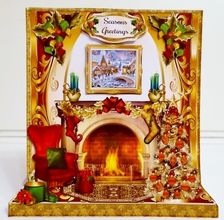 Christmas Fireplace Mini Page Kit by Pam Stubley