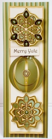 Beautiful Baubles - Sage & Gold 8x8 by Pam Stubley