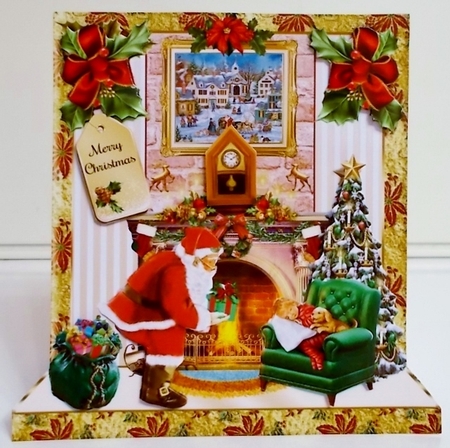 Christmas Fireplace 3 Mini Page Kit by Pam Stubley