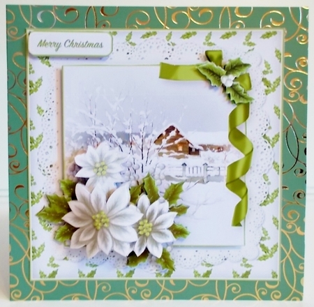 Snowy Cottage - Decoupage Card Mini Kit by Pam Stubley