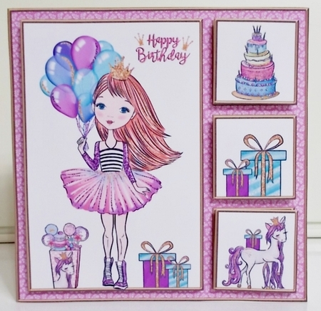 Little Princess Birthday Topper (Red Hair Color) by Pam Stubley
