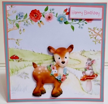 Baby Deer and mouse by Pam Stubley