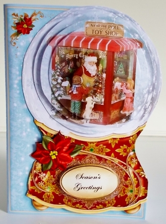 Christmas Globe Shaped Card Kit-3 by Pam Stubley