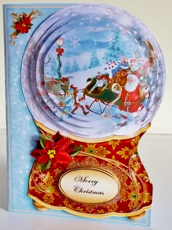 Christmas Globe Shaped Card Kit-4 by Pam Stubley