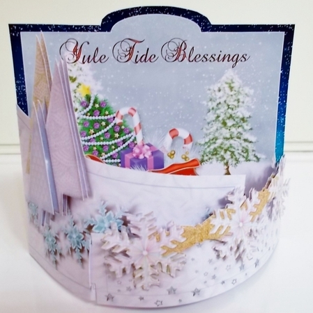 Snowflakes & Christmas Trees - Bendy Card  by Pam Stubley