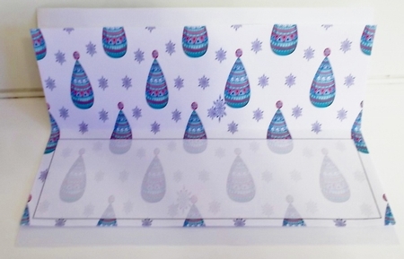 Christmas Santa and Reindeer Scandanavian Style - Emma Lrge Dl insert Blank by Pam Stubley