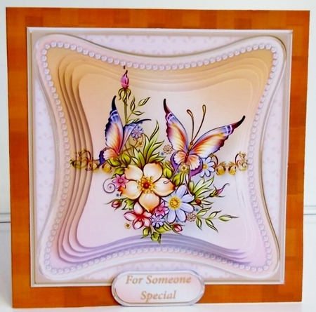 Posy and Butterflies - Curved Frame Card Mini Kit by Pam Stubley