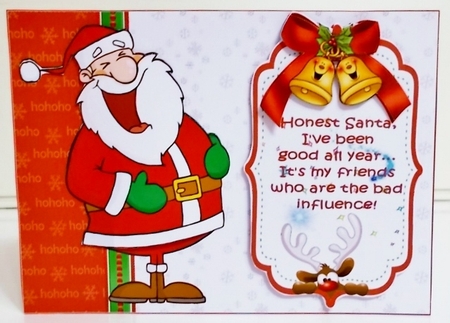 Honest Santa Ive been good quick card by Pam Stubley