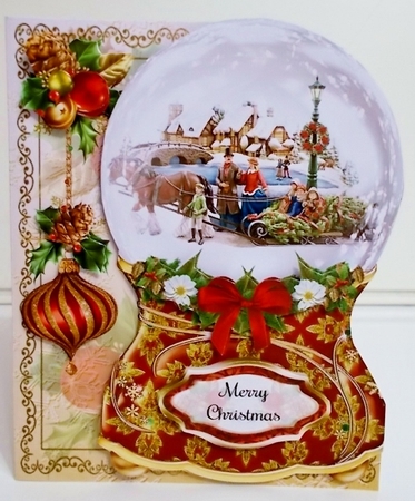 Snowglobe Christmas Scene Shaped Mini Page Kit by Pam Stubley