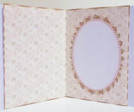 Cream and Gold Pattern insert, With Lace And Pearls by Pam Stubley