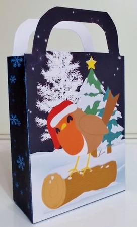 Christmas robin gift bag 1 by Pam Stubley