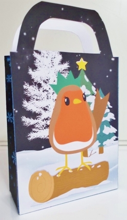 Christmas robin gift bag 3 by Pam Stubley