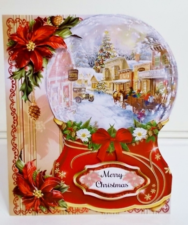 Snowglobe Christmas Scene 3 Shaped Mini Page Kit by Pam Stubley