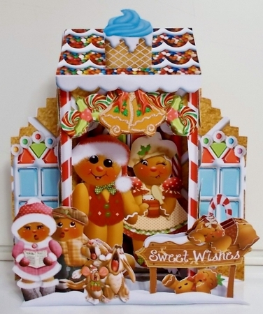 Gingerbread Cuties House What an Entrance! Card and Envelope Kit. by Pam Stubley