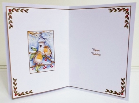 Christmas Vintage Robins Insert 1 by Pam Stubley