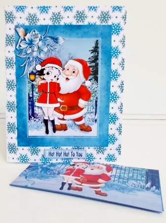 Betty and Santa with Matching Money Wallet or Gift Card Holder by Pam Stubley