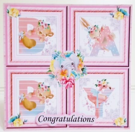Baby Card pink by Pam Stubley
