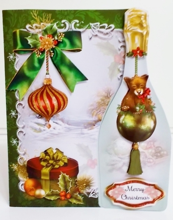Festive Christmas Bottle Mini Page Kit by Pam Stubley