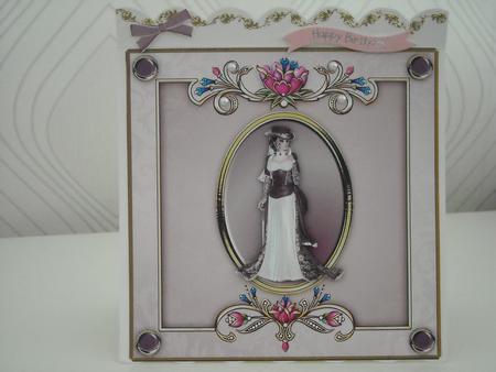 Burgundy Belle Square Card Front with Step by Step by Pam Stubley