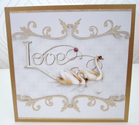 Love Swans 6x6 Card by Pam Stubley
