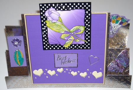 Single Rose No-hole Over the Edge N Spiral Pyramid by Pam Stubley