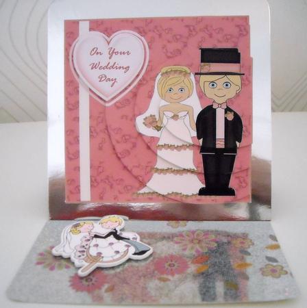Cute Cartoon Wedding Rounded Side Stacker by Pam Stubley
