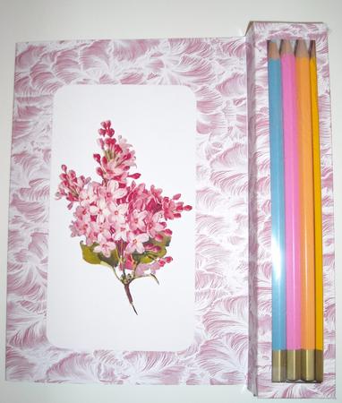 Pink Lilacs Tea Light Candle Card Kit by Pam Stubley