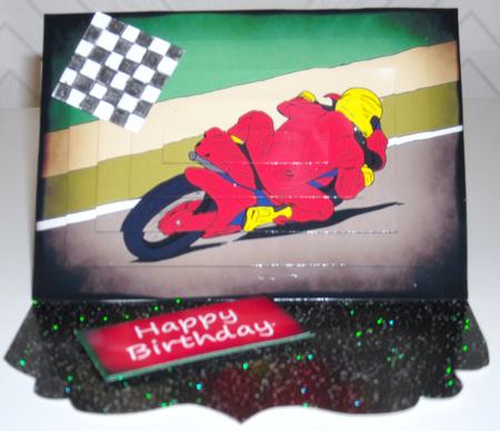 Motorbike 2 (red) - Pyramage by Pam Stubley