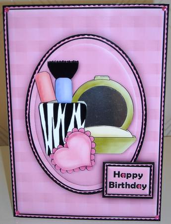 Girl's Cosmetics Quick Card by Pam Stubley