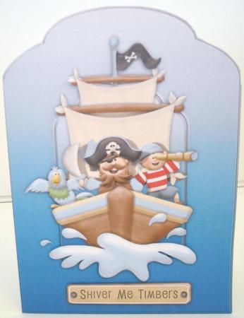Shiver Me Timbers Pirate Scalloped Top Quick Card by Pam Stubley