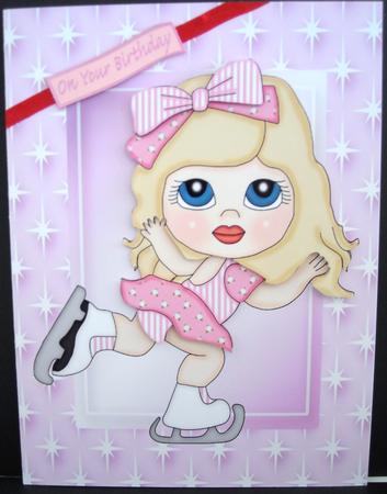 Little Pink Ice Skating Girl by Pam Stubley