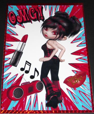 Girl with Attitude, with Lippy by Pam Stubley