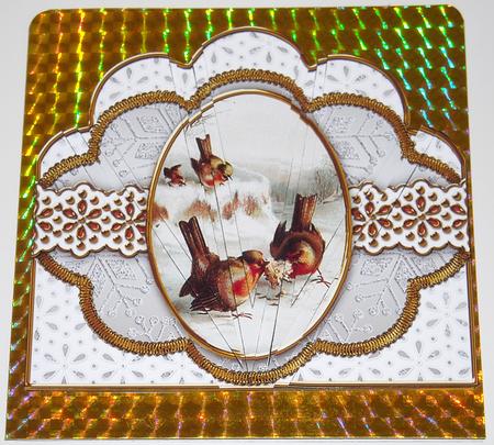 Robin Tug of Love Silver Scallop Deco Stacker by Pam Stubley