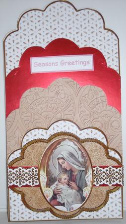Holy Mother Natural Scallop 3D Step by Step Card Kit by Pam Stubley