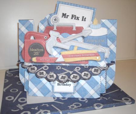 Mr Fix It Tool 3D Shelf Card Kit with Card Box by Pam Stubley