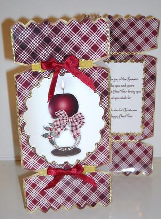 Christmas Candle Tri-fold Quick Card by Pam Stubley