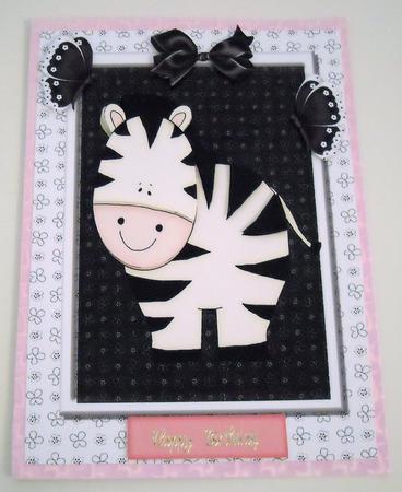 Cute Zebra with 3D Effect by Pam Stubley