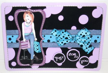 Shopping-mad Teen Decoupage - Lilac & Blue by Pam Stubley