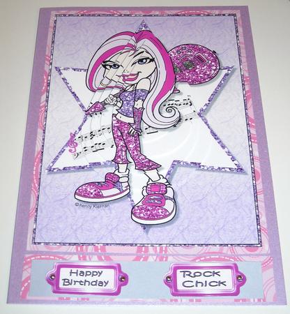 A Rock Chick for Your Birthday Teardrop Pyramid by Pam Stubley