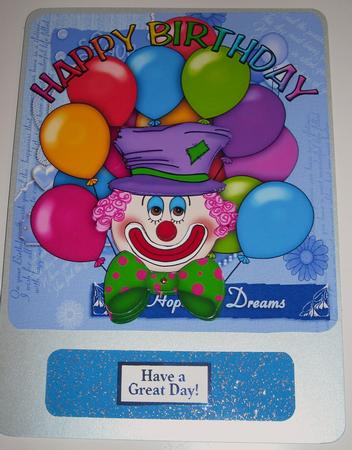 Clown Birthday Quick Card by Pam Stubley
