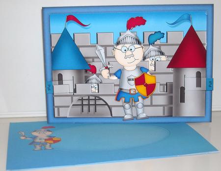 3D Bert's Castle Animated Moveable Decoupage Card Kit by Pam Stubley