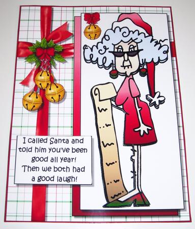 Stella Has a Laugh with Santa Quick Card by Pam Stubley