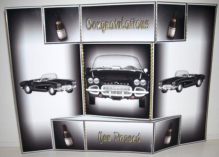 You Passed Black Tri Fold Step Shutter Card by Pam Stubley