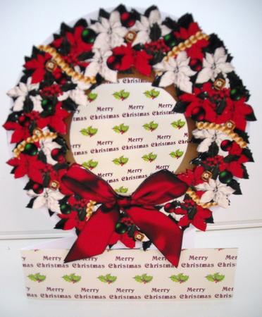 Mixed Poinsettia Wreath Card Kit by Pam Stubley