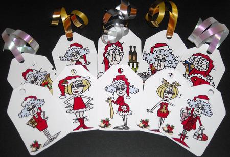 Ten Stella Themed Christmas Tags by Pam Stubley
