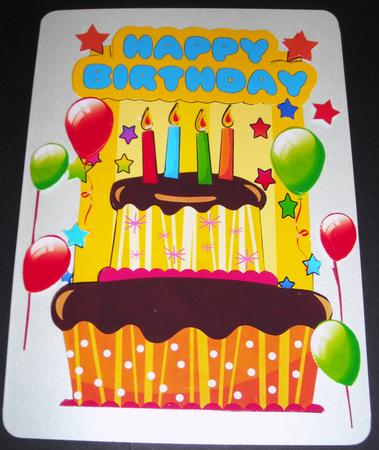 Birthday Card with Birthday Cake by Pam Stubley