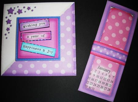 Blank Bright Dots Everlasting Calendar Bookmark Gift Set by Pam Stubley