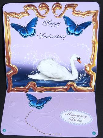Serene Swan Anniversary Card by Pam Stubley