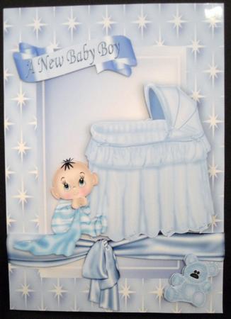 Baby Boy in Star Frame by Pam Stubley